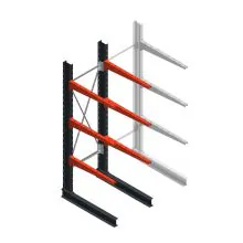 Medium Kragarmregal BR einseitig 2500x750x800 mm (HxBxT) 3 Ebenen Grundregal 220/Arm