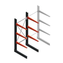 Medium Kragarmregal BR einseitig 2500x1000x800 mm (HxBxT) 3 Ebenen Grundregal 340/Arm