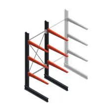 Medium Kragarmregal BR einseitig 2500x1000x1000 mm (HxBxT) 3 Ebenen Grundregal 275/Arm