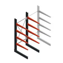 Medium Kragarmregal BR einseitig 2500x1000x1000mm (HxBxT) 4 Ebenen Grundregal 275/Arm