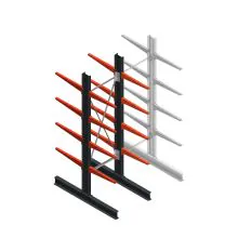 Medium Kragarmregal BR doppelseitig 2500x750x600mm (HxBxT) 4 Ebenen Grundregal 290/arm