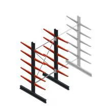 Medium Kragarmregal BR beidseitig 2500x1250x600 mm (HxBxT) 5 Ebenen Grundregal 425/Arm