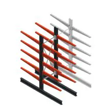 Medium Kragarmregal BR beidseitig 2500x750x800 mm (HxBxT) 5 Ebenen Grundregal 340/Arm