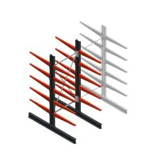 Medium Kragarmregal BR beidseitig 2500x1000x800 mm (HxBxT) 5 Ebenen Grundregal 220/Arm