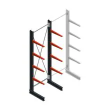 Medium Kragarmregal BR einseitig 3000x1000x600mm (HxBxT) 4 Ebenen Grundregal 290/Arm