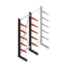 Medium Kragarmregal BR einseitig 3000x1000x600mm (HxBxT) 5 Ebenen Grundregal 425/Arm