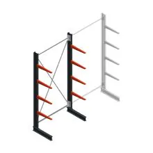 Medium Kragarmregal BR einseitig 3000x1500x600mm (HxBxT) 4 Ebenen Grundregal 425/arm
