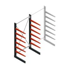 Medium Kragarmregal BR einseitig 3000x1500x800 mm (HxBxT) 6 Ebenen Grundregal 340/Arm