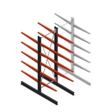 Medium Kragarmregal BR beidseitig 3000x1000x1000 mm (HxBxT) 5 Ebenen Grundregal 275/Arm