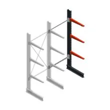 Medium Kragarmregal BR einseitig 2500x1000x600 mm (HxBxT) 3 Ebenen Anbauregal 425/arm