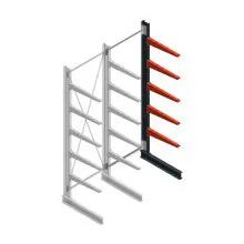 Medium Kragarmregal BR einseitig 3000x1000x800mm (HxBxT) 5 Ebenen Anbauregal 340/Arm