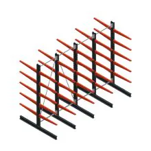 Vorteilsreihe Medium Kragarmregal beidseitig 3000x4000x800mm (HxBxT) 5 Ebenen 340/Arm
