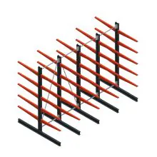 Vorteilsreihe Medium Kragarmregal beidseitig 3000x4000x1000 mm (HxBxT) 5 Ebenen 275/Arm