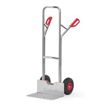 Aluminium-Sackkarre 200 kg 1300 mm mit Luftreifen, extra große Schaufel