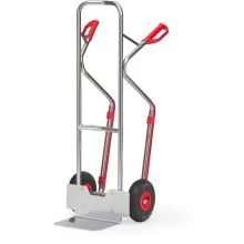 Aluminium-Sackkarre 200 kg 1300 mm mit Luftreifen und Gleitstreifen