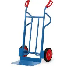 Stahl-Sackkarre 350 kg 1200 mm mit Gummibereifung, mit extra großer Schaufel