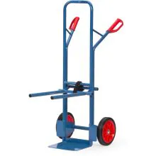 Sackkarre für Stühle 70 kg 1300 mm mit Vollgummireifen und einhängbaren Kragarmen