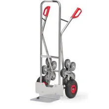 Treppen-Sackkarre Aluminium 200 kg 1300 mm mit 2 fünfarmigen Rollensternen