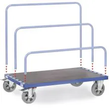 Plattenwagen 1200 kg ohne Einsteckbügel mit Ladefläche 1200x800 mm (LxB)