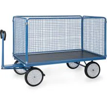 Handwagen mit Drahtgitterwänden 2000x1000x1480 mm (HxBxT) 1250 kg