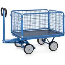 Handwagen mit Drahtgitterwänden 1200x800x1125 mm (HxBxT) 750 kg