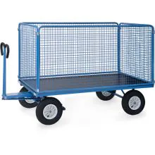 Handwagen mit Drahtgitterwänden 2000x1000x1490 mm (HxBxT) 1250 kg