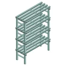 Kunststoffregal REA Euro Design 1450x1000x400 mm (HxBxT) 4 Ebenen