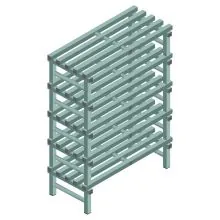 Kunststoffregal REA Euro Design 1450x1000x500 mm (HxBxT) 5 Ebenen