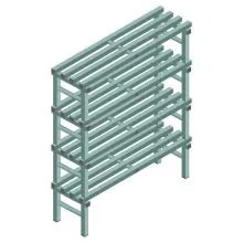 Kunststoffregal REA Euro Design 1450x1200x400 mm (HxBxT) 4 Ebenen