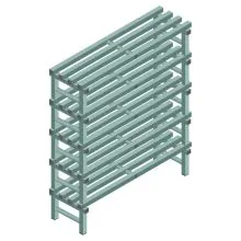 Kunststoffregal REA Euro Design 1450x1200x400 mm (HxBxT) 5 Ebenen