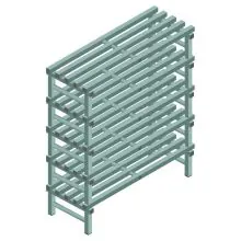 Kunststoffregal REA Euro Design 1450x1200x500 mm (HxBxT) 5 Ebenen