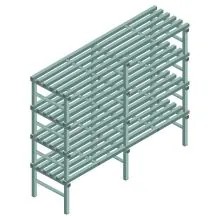 Kunststoffregal REA Euro Design 1600x2000x600 mm (HxBxT) 4 Ebenen