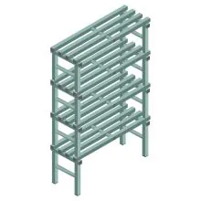 Kunststoffregal REA Euro Design 1750x1000x400 mm (HxBxT) 4 Ebenen
