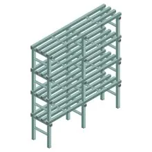 Kunststoffregal REA Euro Design 1900x1500x400 mm (HxBxT) 4 Ebenen