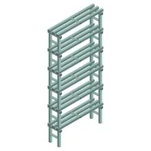 Kunststoffregal REA Euro Design 2250x1000x300 mm (HxBxT) 6 Ebenen