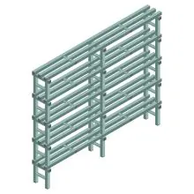 Kunststoffregal REA Euro Design 2250x2000x300 mm (HxBxT) 5 Ebenen