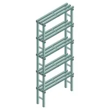 Kunststoffregal REA Euro Design 2450x1500x300 mm (HxBxT) 5 Ebenen