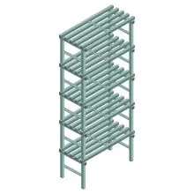 Kunststoffregal REA Euro Design 2450x1800x500 mm (HxBxT) 5 Ebenen