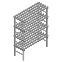 Kunststoffregal REA Euro grey 1600x1200x500 mm (HxBxT) 4 Ebenen
