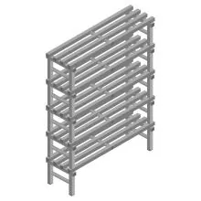 Kunststoffregal REA Euro grau 1650x1200x400 mm (HxBxT) 5 Ebenen