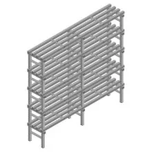 Kunststoffregal REA Euro Grey 1850x2000x400 mm (HxBxT) 5 Ebenen