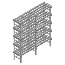 Kunststoffregal REA Euro Grey 2250x1500x400 mm (HxBxT) 5 Ebenen