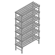 Kunststoffregal REA Euro Grey 2250x1500x500 mm (HxBxT) 6 Ebenen