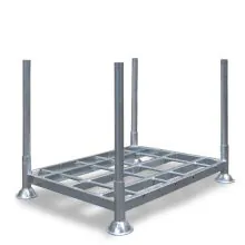Stapelregal, Stapelrack einfach inklusive vier Rungen von 1000 mm 1545x1180x830 mm (HxBxT) thermisch verzinkt