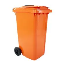 Kunststoffcontainer mit Rosette 240L, Orange