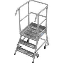 Plattformtreppe Krause einseitig R13 Antirutsch Profilrost 3 Stufen 750 mm
