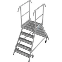Plattformtreppe Krause beidseitig R13 Profilrost 2x5 Stufen 1200mm