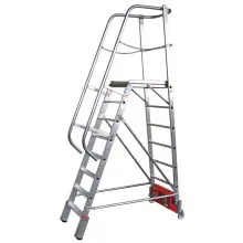 Plattformtreppe Krause Vario Compact mit Stabilisator 750mm 8 Stufen 1900mm