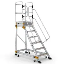 Plattformtreppe Wixor mit Federrollen 6 Stufen