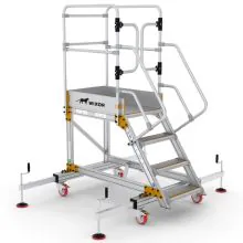 Plattformtreppe Wixor mit Stabilisator 4 Stufen